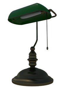 3d model old desk lamp