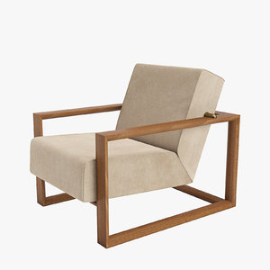 3d model montis dickens lounge chair