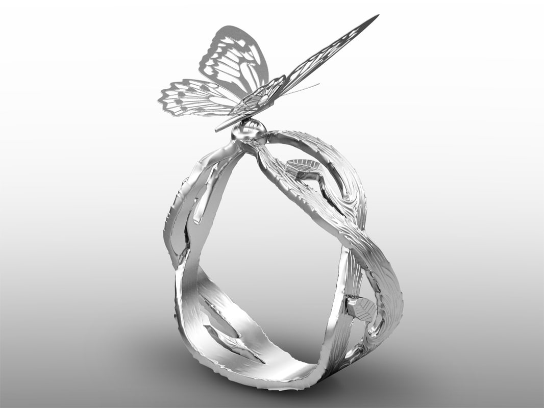 Download 3d Butterfly Ring