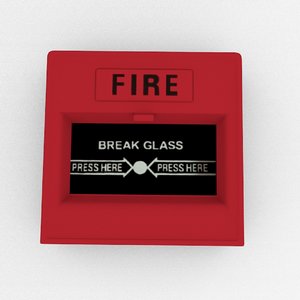 3d model emergency alarm button