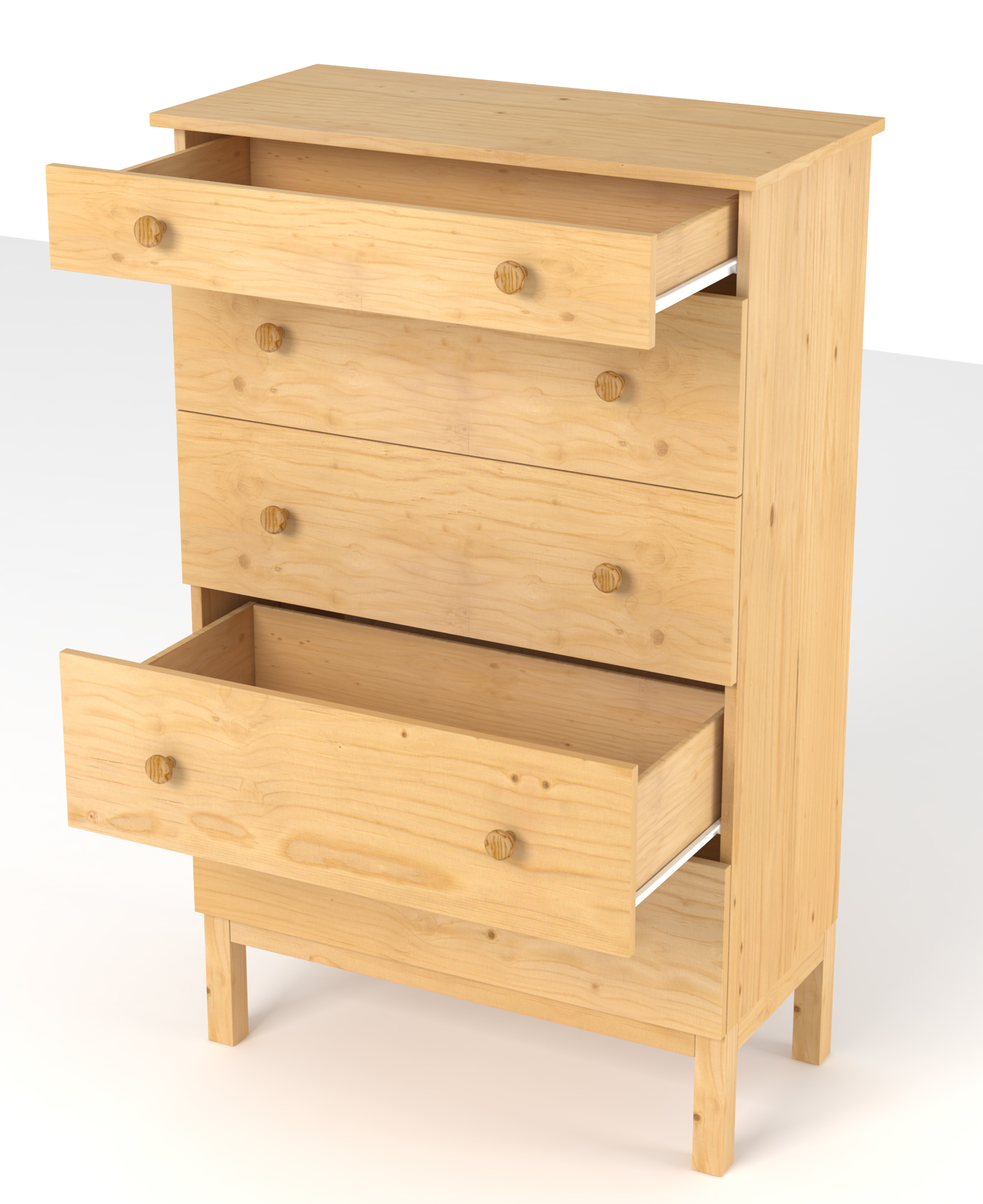 3d Model Tarva Series Drawers Ikea