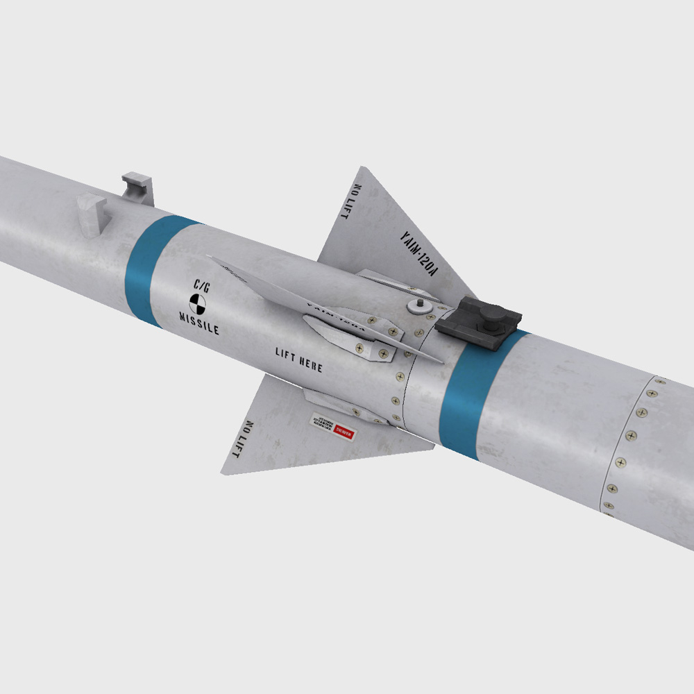 3ds Max Aim-120 Missile Amraam