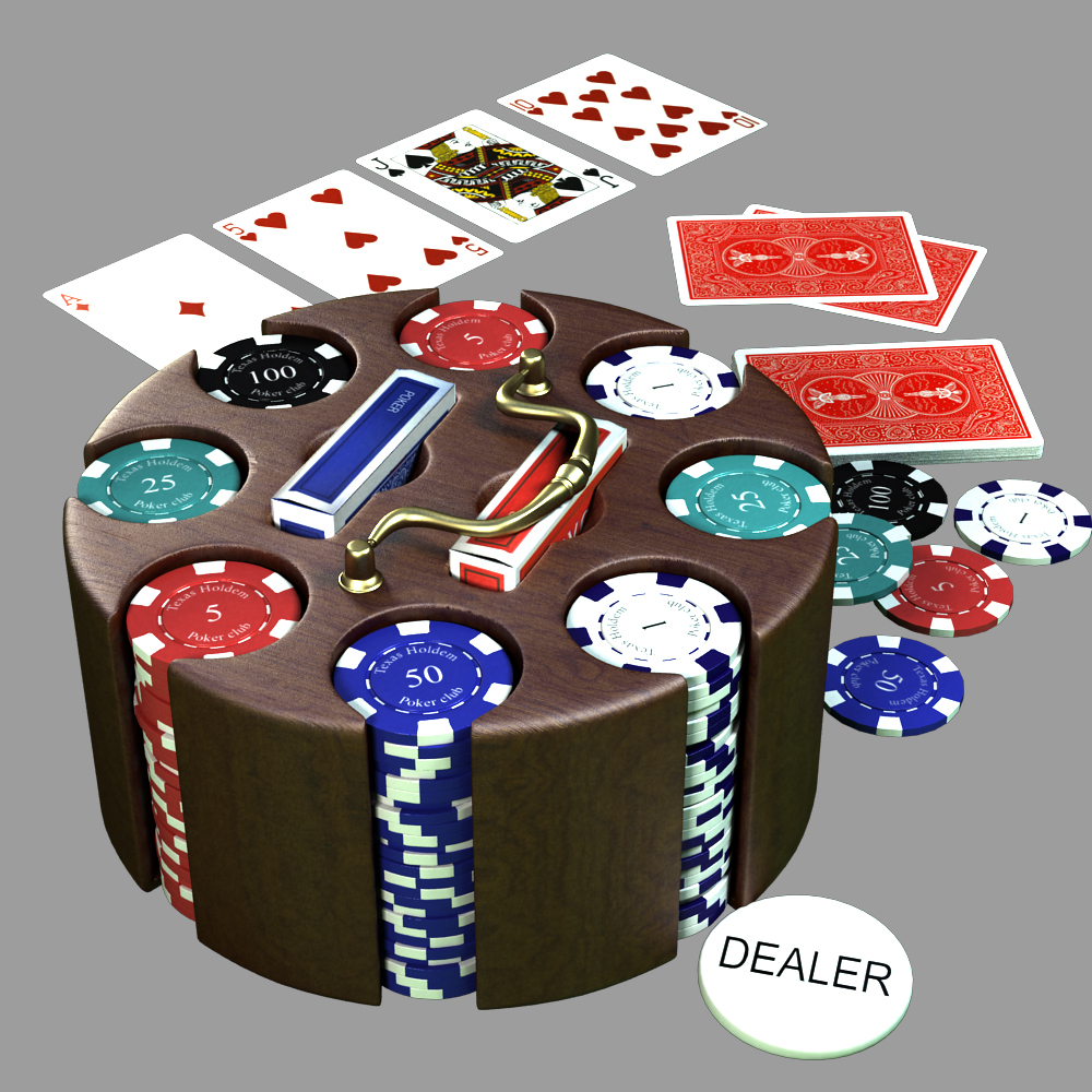 poker chip carousel 3d max