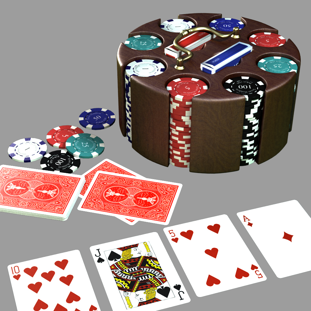poker chip carousel 3d max