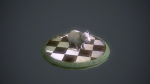 3d model white mouse