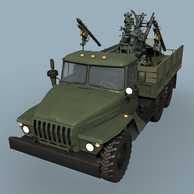 3d anti-aircraft ural-4320 truck aa