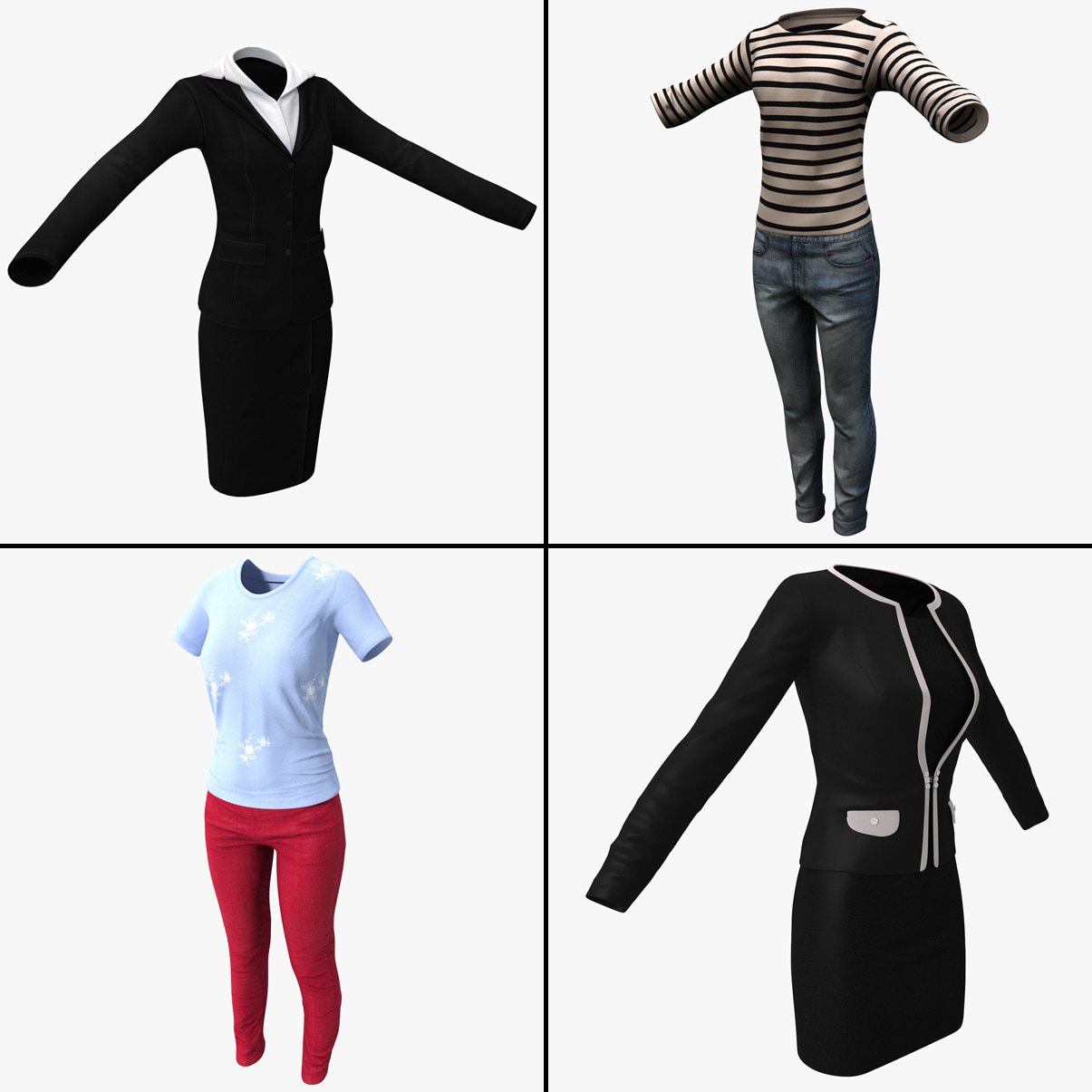 3d women clothing