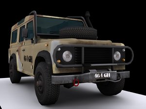 defender military 3d model
