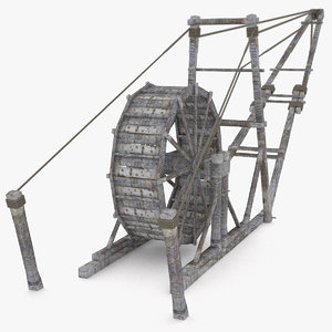 3dsmax medieval wooden crane