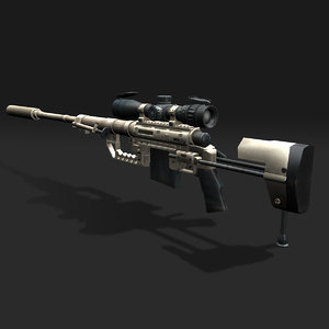 3d model sniper rifle cheytac intervention