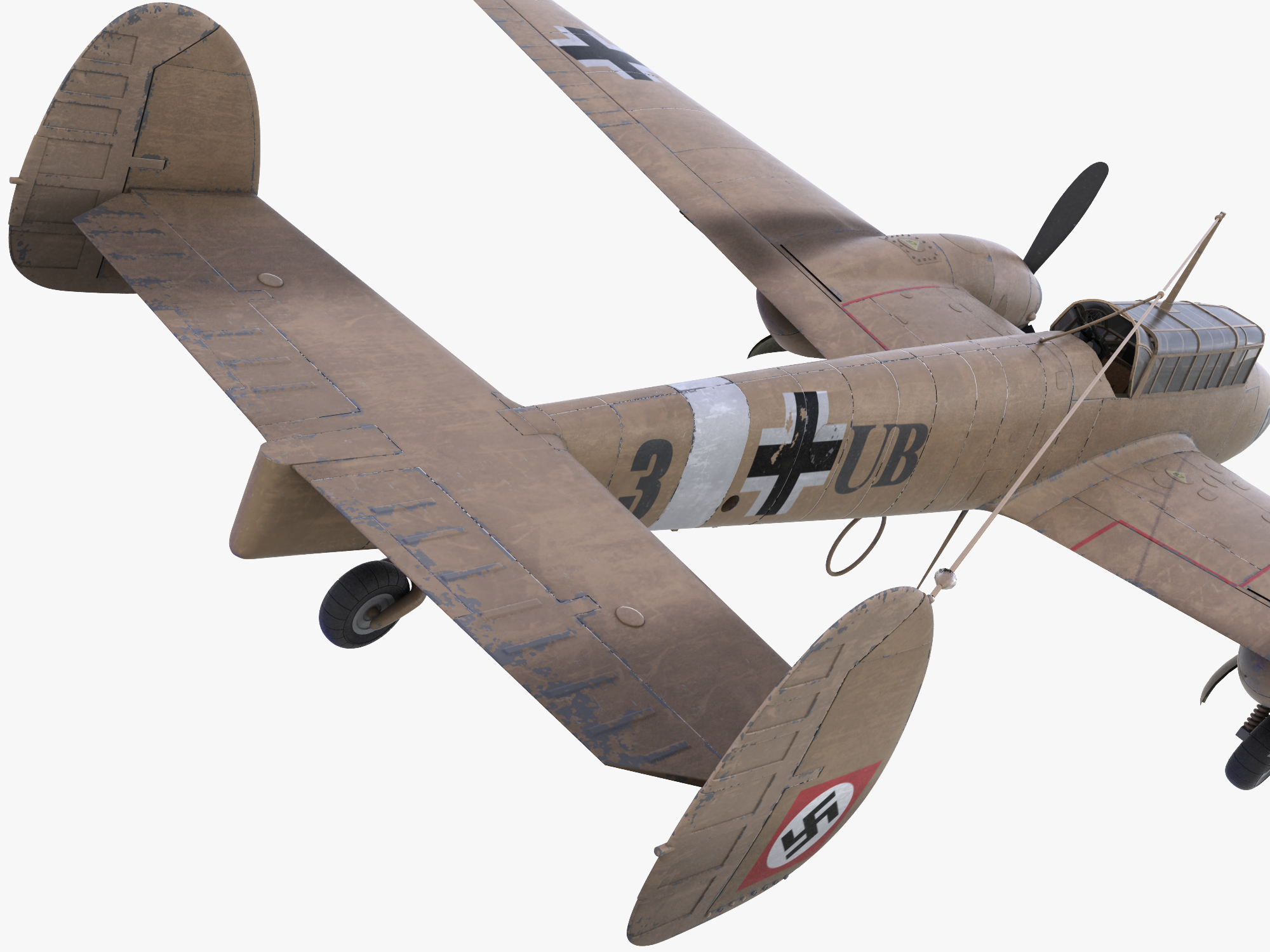 bf-110德國轟炸機3d模型