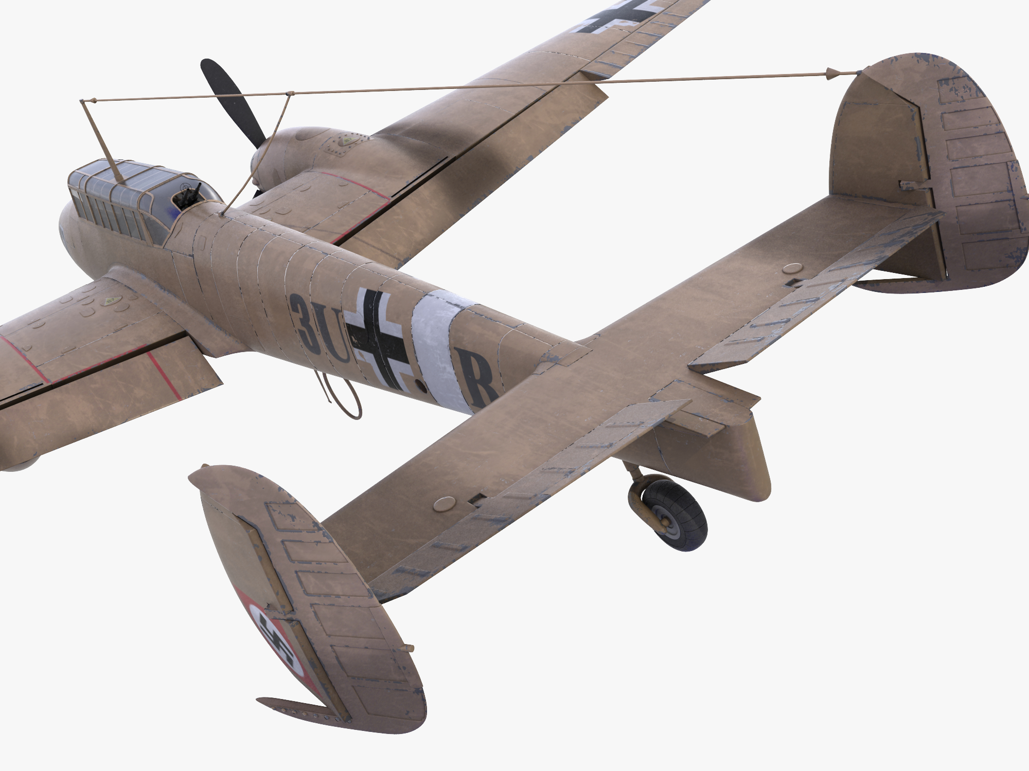 bf-110德國轟炸機3d模型