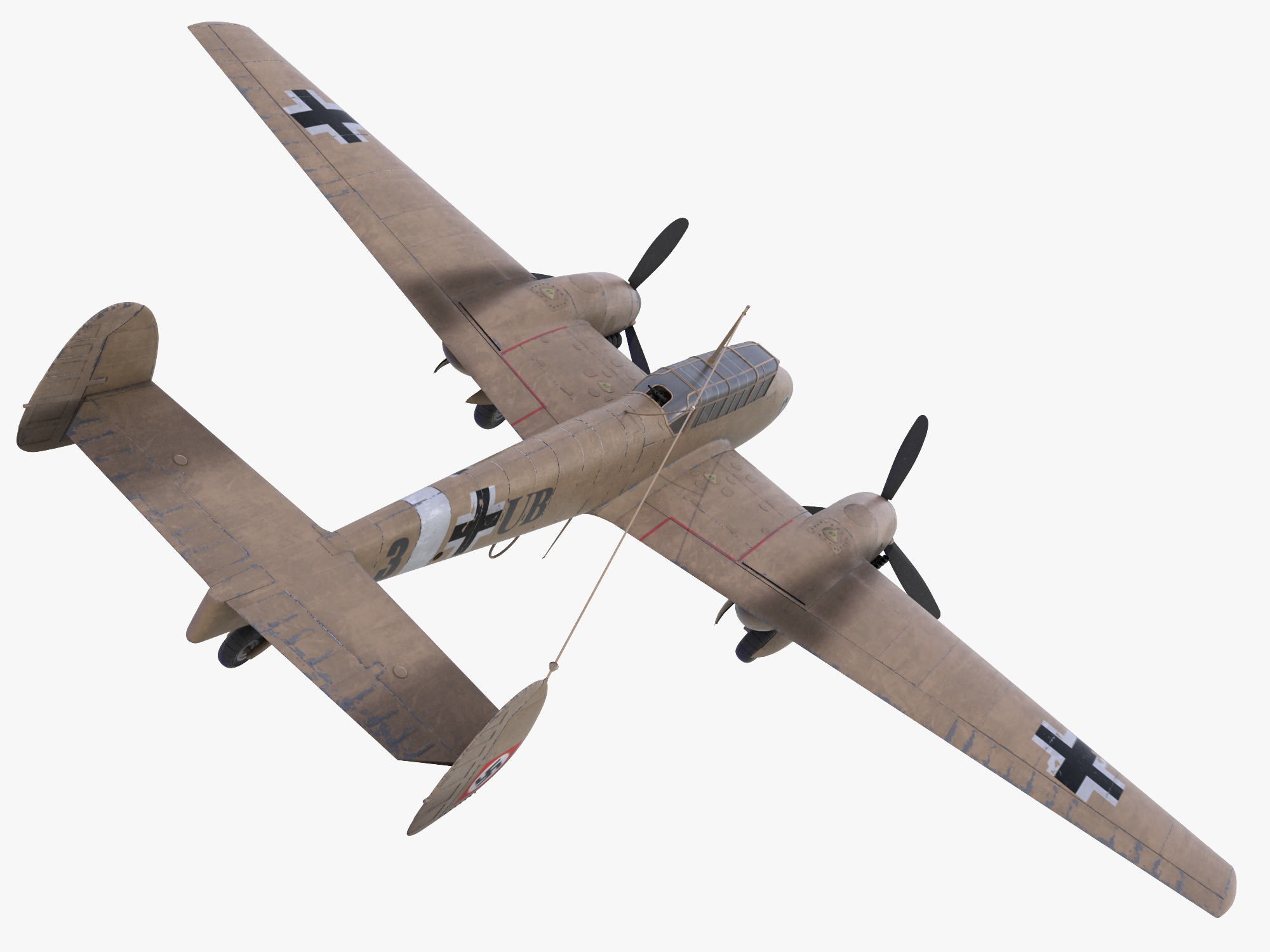 bf-110德国轰炸机3d模型