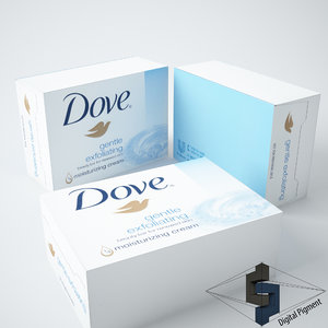 3d model dove soap bar