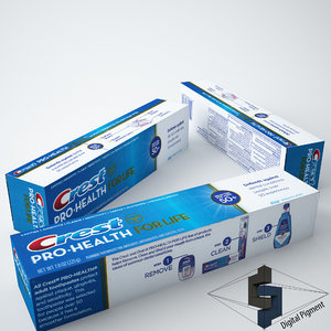 3d model of crest pro health toothpaste