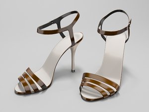 3d model of high-heeled sandals
