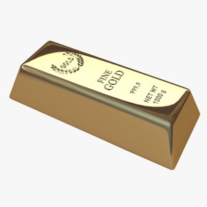 3d model gold bar