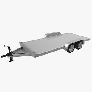 aluminum trailer 3d model