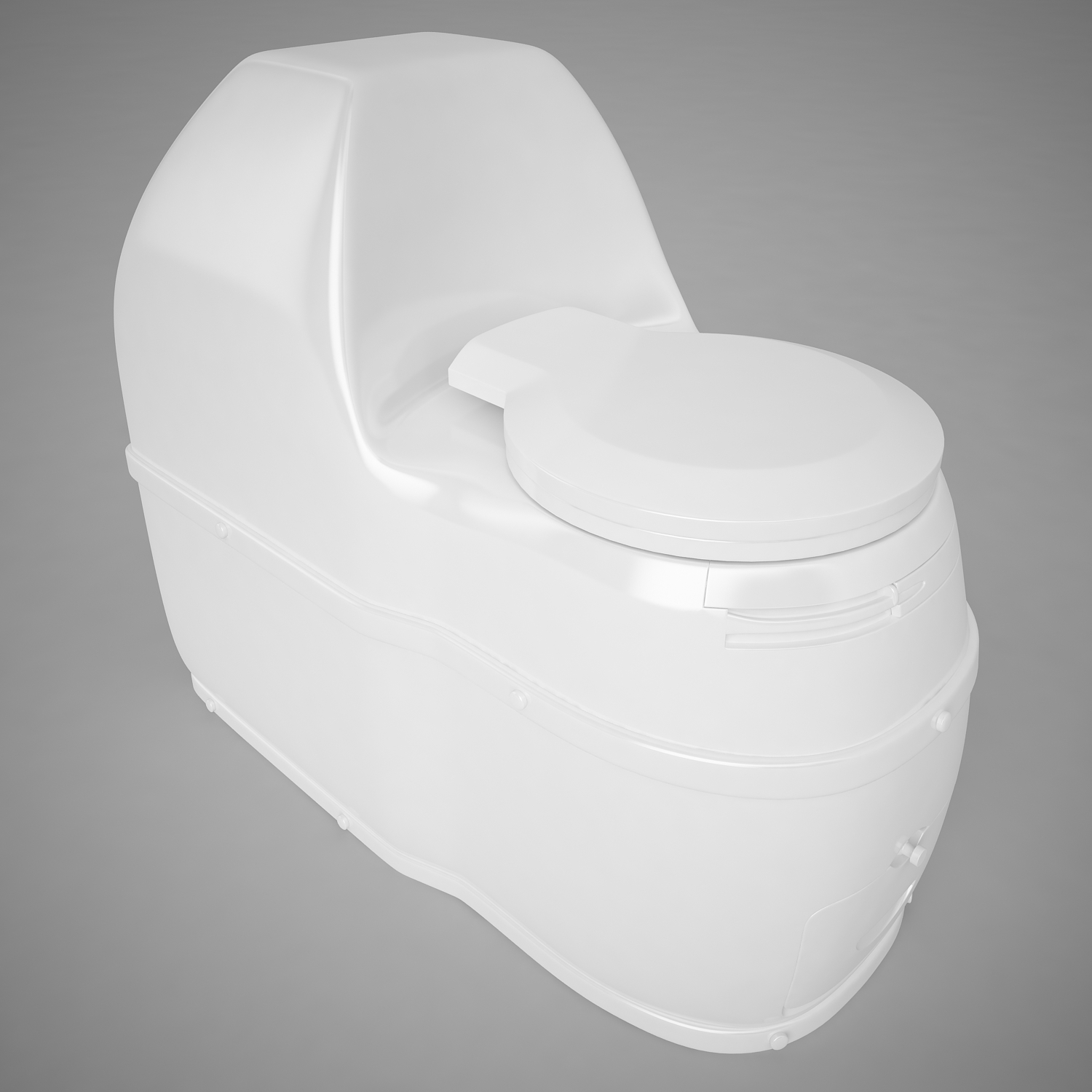 3d compact composting toilet model
