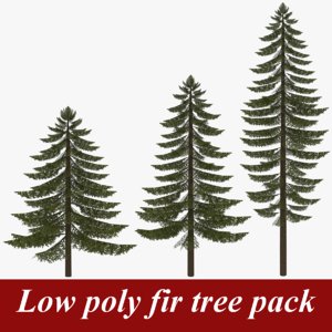 pack fir tree 3d 3ds