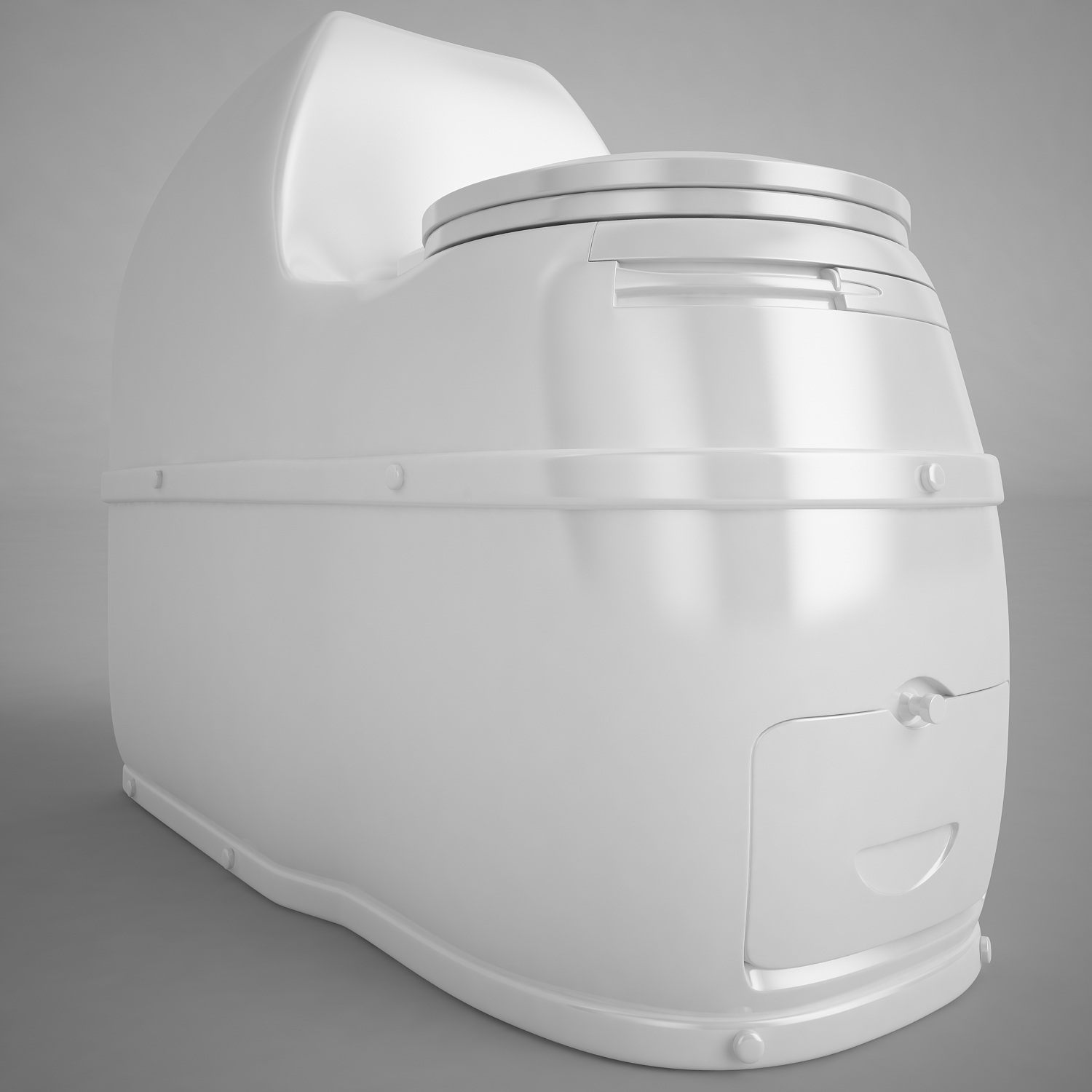 3d compact composting toilet model