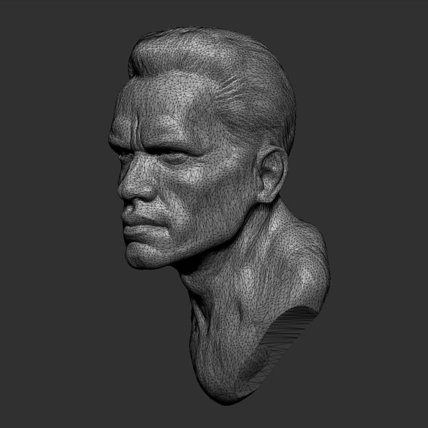 sculpture arnold schwarzenegger obj free