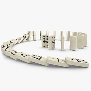 realistic dominoes animation 3d 3ds