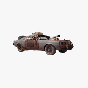 post apocalyptic muscle car 3d max