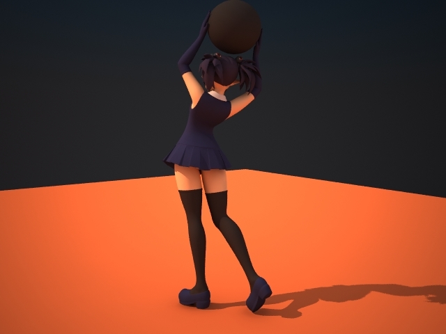 anime girl 3d model