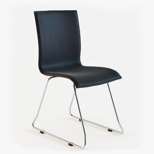 chaise design noire 3d model