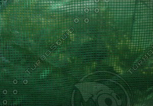 green wall of plastic greenhouse