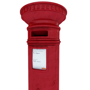 red royal mail london 3d c4d