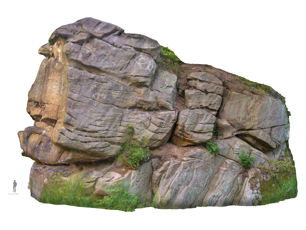  stone boulders scanned 3d model