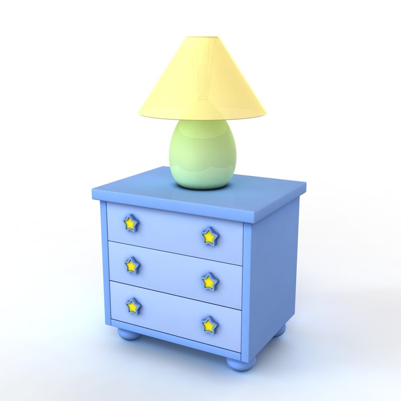 cartoon nightstand 3d max