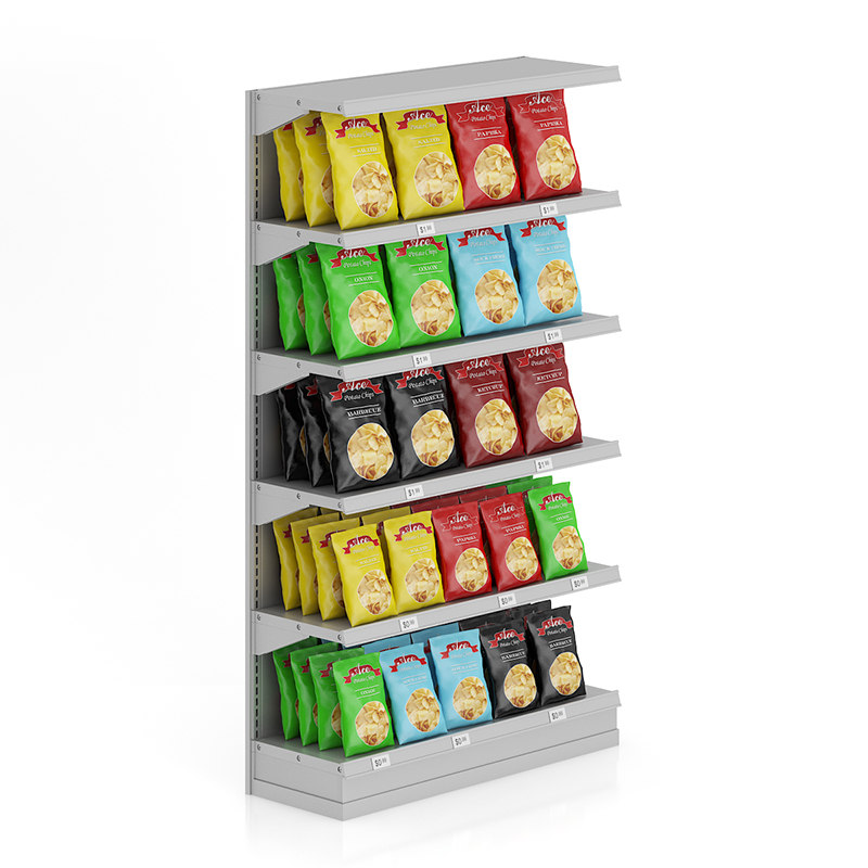 obj supermarket shelf potato chips
