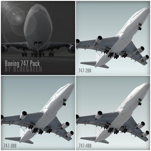 3ds max boeing 747 pack