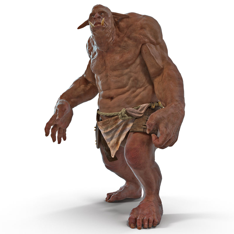 cave troll rigged 3d max