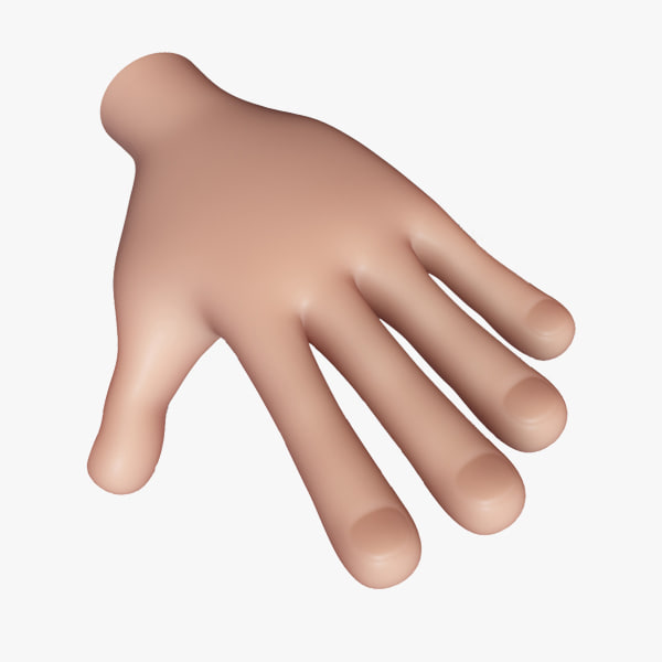 cartoon free model 3d hand hand cartoon obj 3d