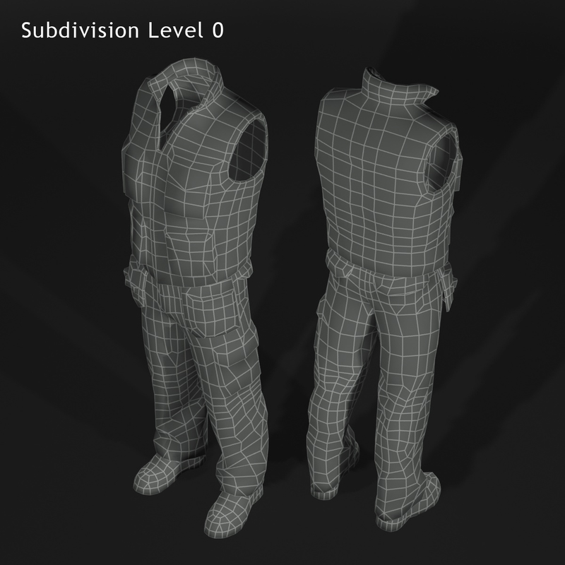 3d model workwear clothing