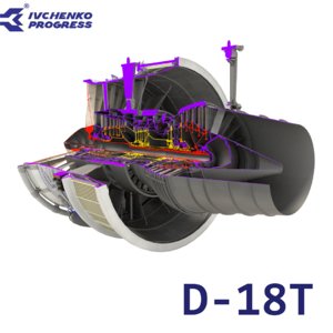 d-18t turbofan engine cutaway 3d obj