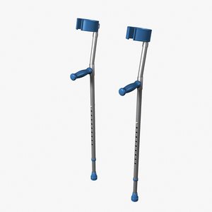 3d model forearm crutches