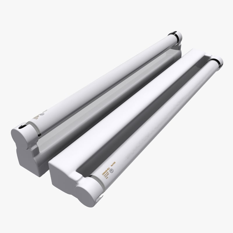 3dsmax fluorescent strip luminaire
