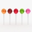 lollipops asst 5 colors 3d obj