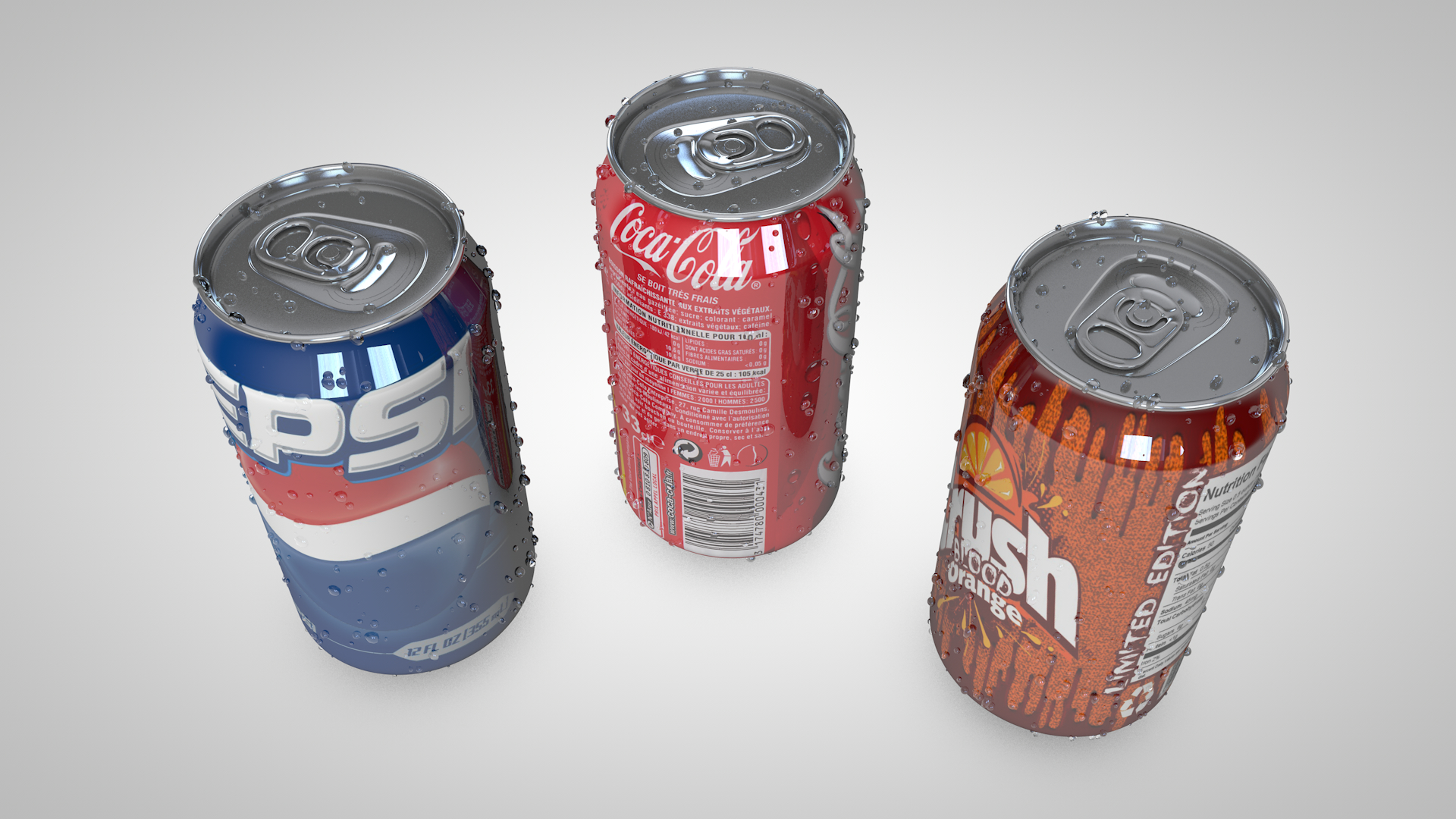 soda cans 3d model