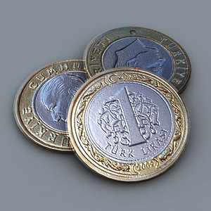 3d turkish coin