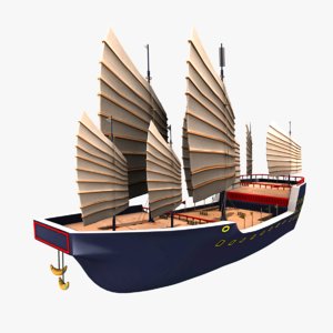 300 foot chinese junk 3d model
