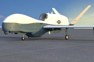 mc-4q triton unmanned drone c4d
