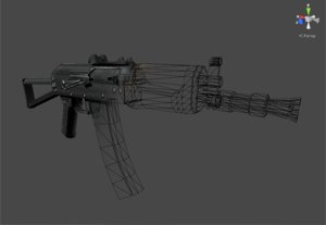 3ds max gun: ak-74: