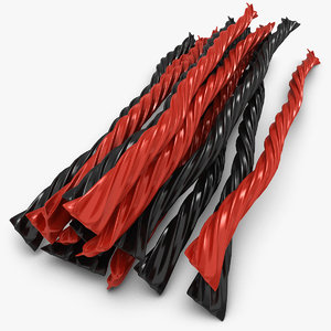 licorice candy twists 3d max