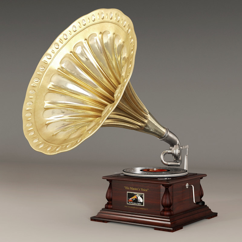 retro-gramophone-3d-max